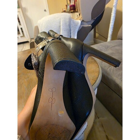 Jessica Simpson Brynne Booties size 8.5 JESSICA SIMPSON "BRYNNE" BLACK LEATHER B - Picture 14 of 16